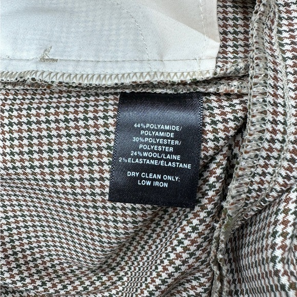 LAFAYETTE 148 New York Brown Houndstooth MANHATTAN Pants - Picture 5 of 10